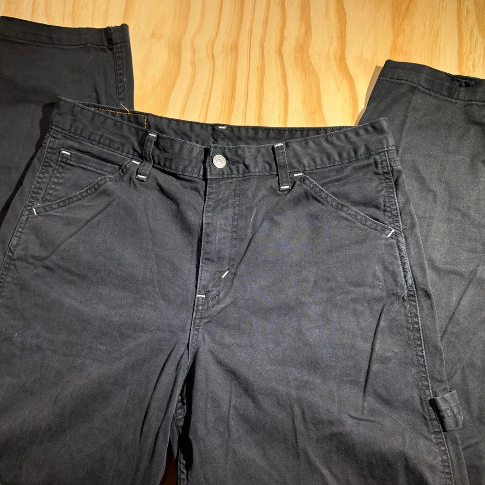 Levi's Men's Carpenter Pants Meteorite Black Utility Jeans Size 33